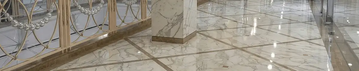 Beautiful marble floor professionally installed in Springfield, MO