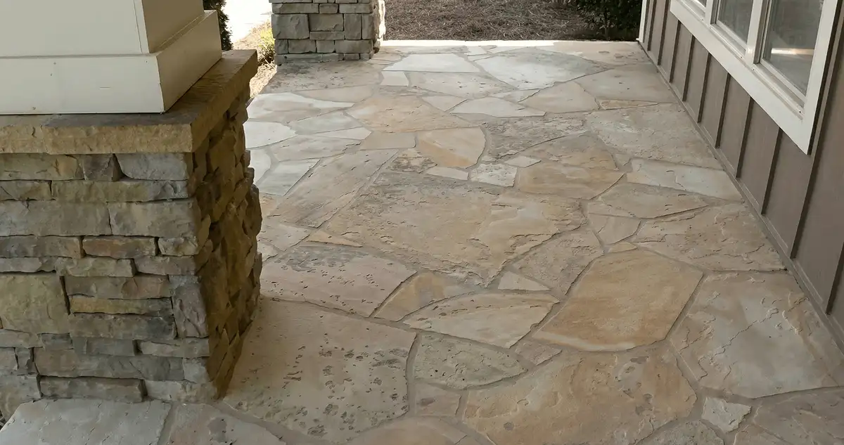 House entrance with professionally installed stone flooring in Springfield MO
